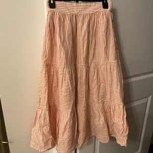 American eagle brand new striped orange and cream skirt cotton